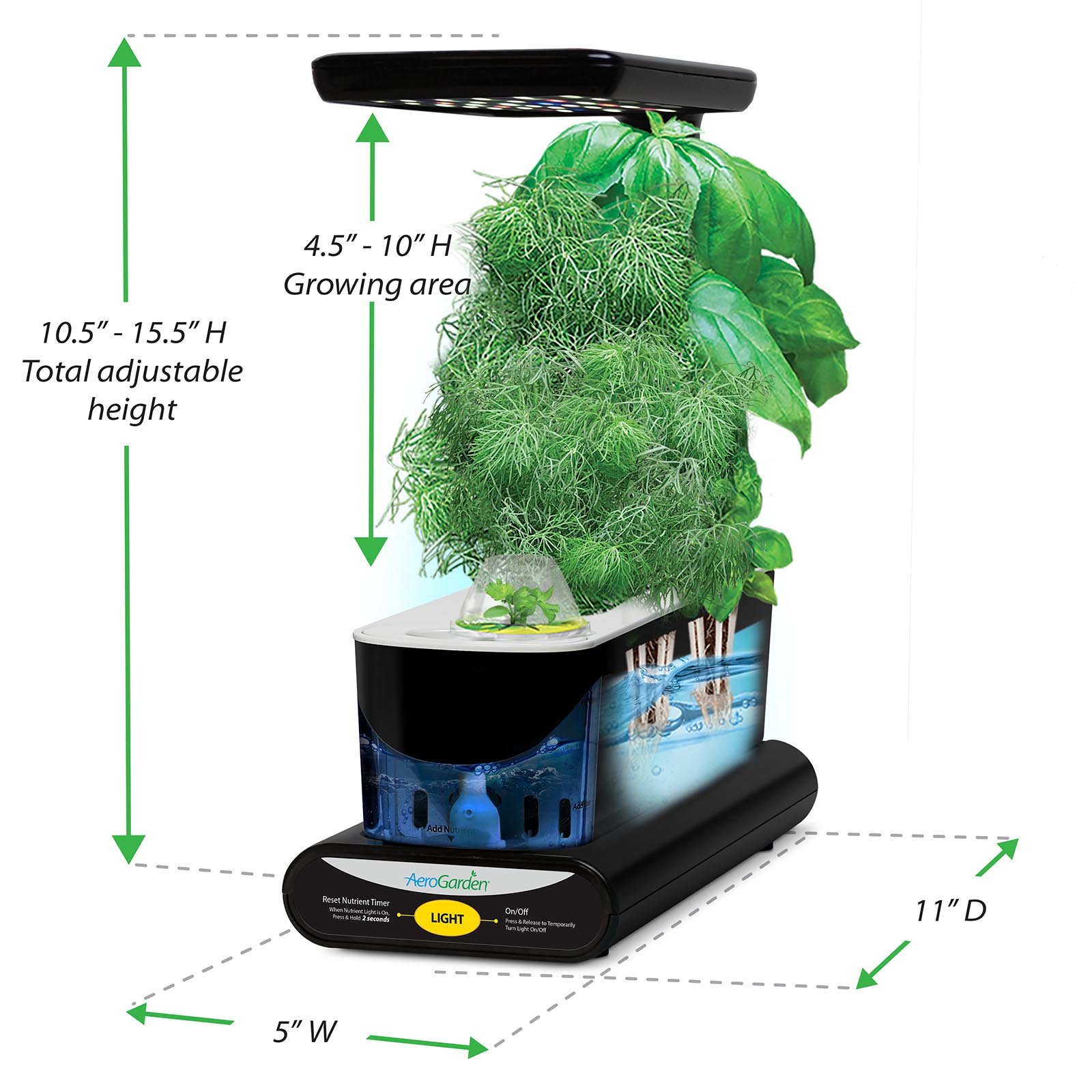 AeroGarden Sprout LED, Black with Herb Seed Kit - image 2 of 6