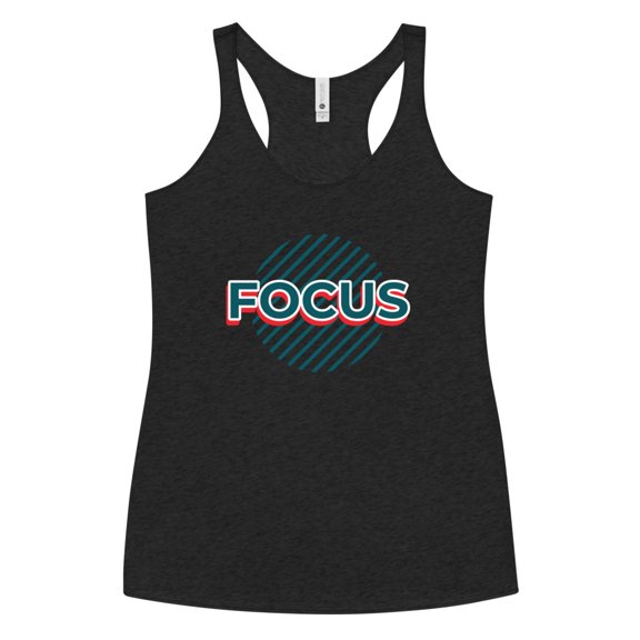 Women's Racerback Tank Focus (Vintage Black, XS)