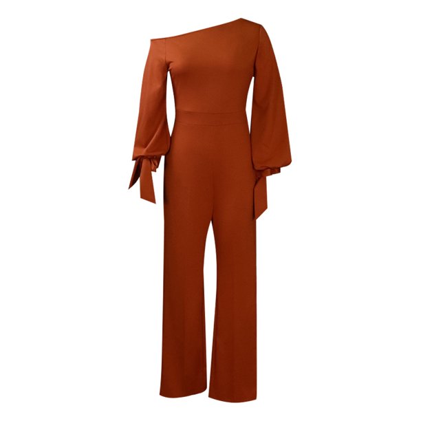 Mono informal de talle alto sin tirantes y pierna ancha para mujer, talla grande