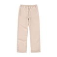 thumbnail image 5 of Girls School Uniform Pants Elastic Waist Straight Beige Uniform Pants Boys Back to School Clothes Size 5-14 Years, 5 of 6