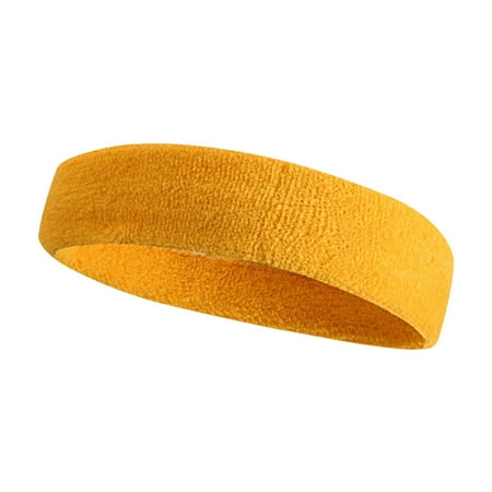 Bandeau de sport pour homme et femme en coton éponge absorbant l'humidité pour le tennis, le basketball, la course à pied, la salle de sport, l'entraînement (blanc