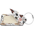 thumbnail image 4 of Rocae Hip Hop Dog for Leather Luggage Baggage Tags ID Label Privacy Cover ID Label with Stainless Steel Loop and Address Card, 4 of 5