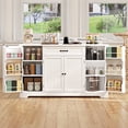 thumbnail image 5 of Asofer 55" Sideboard Buffet, 4-Door 2-Drawer with Adjustable Shelves, Gray, 5 of 8