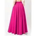 thumbnail image 2 of Womens Hot Pink Flowing Maxi Skirt A-Line Casual Solid Color, 2 of 5