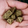 thumbnail image 2 of Cusdie Mini Metal DND Dice Set, 7-Die 10MM Metal Polyhedral D&D Dice Setfor DND Dungeons and Dragons TTRPG Role Playing Games, 2 of 5