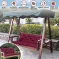 thumbnail image 3 of YLLN Outdoor Swing Cushions with Backrest, Waterproof Porch Swing Cushions Replacement, 4" Thicken Bench Cushion with Ties for Backyard Patio Lawn Garden, 60*40 in, 3 of 8