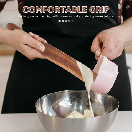 SEWCHICS Set of 3 Acacia Wood Stirring Sticks Cooking Tools for Home Bakers and Baking Brown