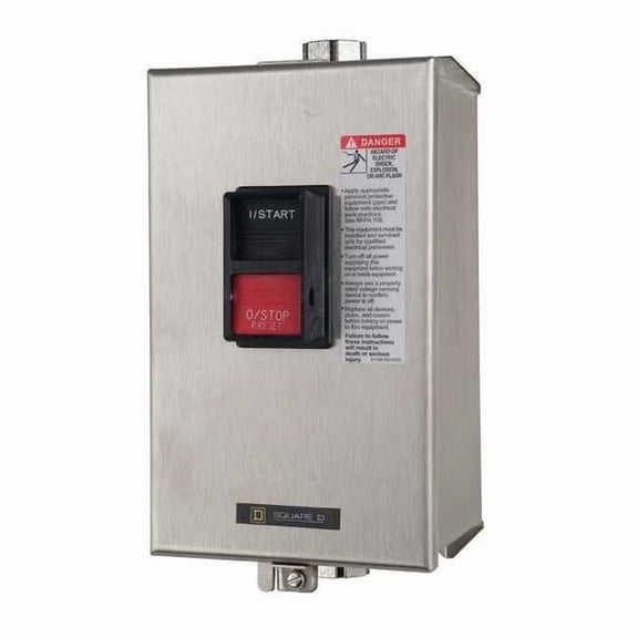 Manual Motor Starter, NEMA M-1, 3 P, 3 Phase, Push Button, 27 A