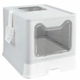 Large Pet Cats Toile Cat Litter Box Portabe Fully Enclosed Removing