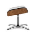 thumbnail image 6 of Jennifer Taylor Home Jovan 20.5" Mid-Century Modern Genuine Leather Footstool Ottoman, Shadow Gray Leather, 6 of 8