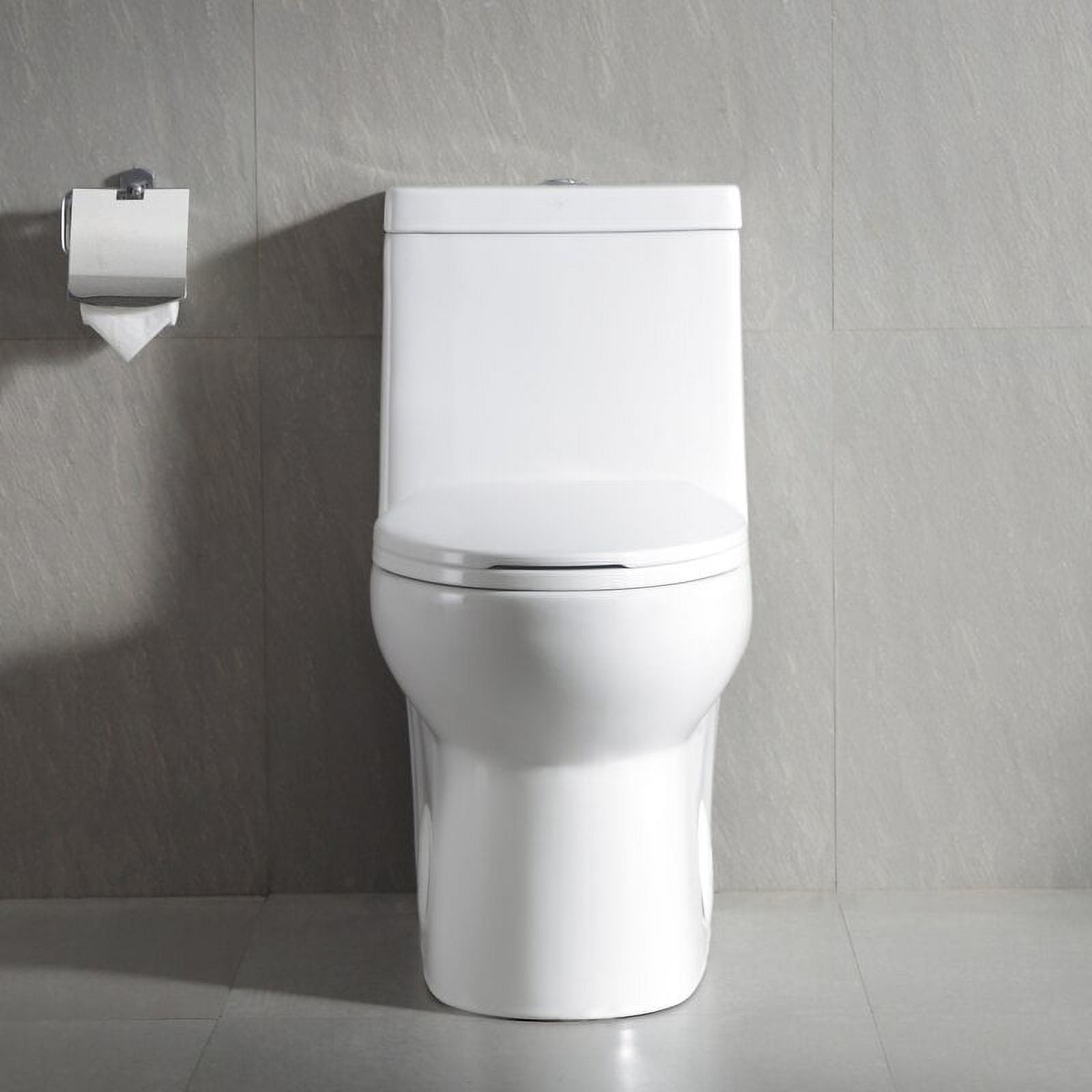 DeerValley DV-1F52816 One Piece Toilet Ceramic 1.28 GPF Dual Flush Elongated Standard Toilets in White