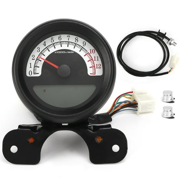 12V LCD Digital Speedometer Odometer Tachometer Fuel Oil Gauge Motorcycle Modification Meter