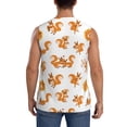 thumbnail image 4 of Haiem Men's Squirrel Playing Print Tank Tops Summer Sleeveless Cut Off Workout T-Shirts Fitness Vest Athletic Undershirts-X-Large, 4 of 8