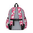 thumbnail image 3 of Daisy Pioneer Flower Pink Pattern Backpack for School, Cute School Bag with Adjustable Shoulder Straps and Padded Back, 13.4"x11"x4.7", 3 of 5