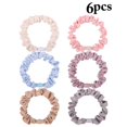 thumbnail image 2 of Hair Scrunchies Thin Elastic 6PCS Solid Color Bobble Hair Bands Ponytail Holders, 2 of 10