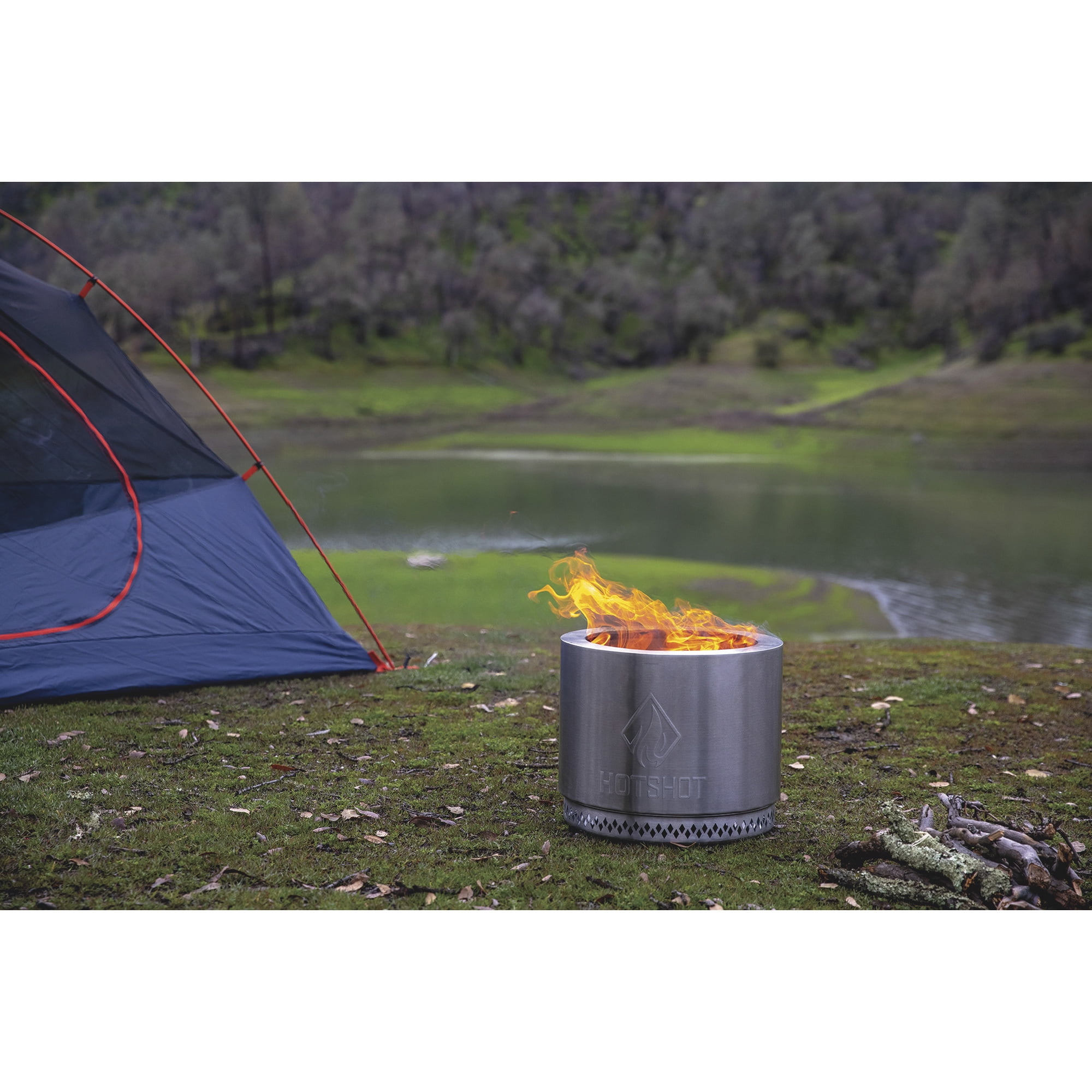 GHP Group HotShot Traveler Wood Burning Firepit, 15in. Dia. x 12 1