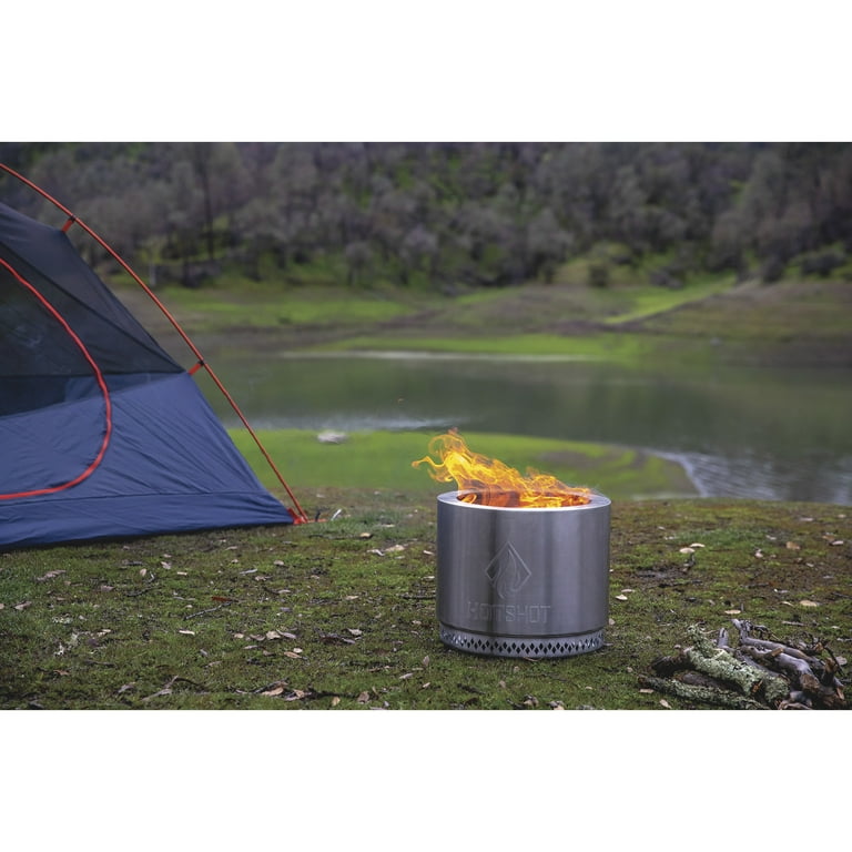GHP Group HotShot Traveler Wood Burning Firepit, 15in. Dia. x 12 1