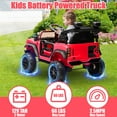 thumbnail image 6 of 12V Powered Ride on Toys Truck, Ford Bronco Raptor Ride on Truck Car with Remote Control, Electric Car for Kids 3-5 Years Old w/ LED & Bluetooth, Spring Suspension, Gifts for Boys & Girls, Red, 6 of 8