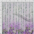 thumbnail image 1 of oneOone Viscose Chiffon Fabric Leaves & Flower Panel Printed Fabric 1 Yard 42 Inch Wide, 1 of 3