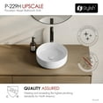 thumbnail image 4 of Stylish Vessel 14.12" White Porcelain Round Bathroom Sink P-229H, 4 of 10