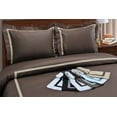 thumbnail image 4 of Superior 300 Thread Count Duvet Cover Set, Twin XL, Black/ Grey, 4 of 4