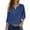 Dark Blue, variant on Ediodpoh Ladies' Fashionable Solid Color V Neck Three Quarter Sleeve Shirt Top Tshirts Shirts for Women Green XXL