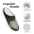 thumbnail image 5 of Lsque Majestic Ostrich In Forest Pattern Womens Comfort Cotton on Scuff With Memory Foam and Anti-skid Sole Slipper-46/47, 5 of 7