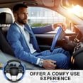 thumbnail image 6 of Steering Cover Car Carbon Fiber Leather Steering Wheel Grip Cover(Blue), 6 of 12