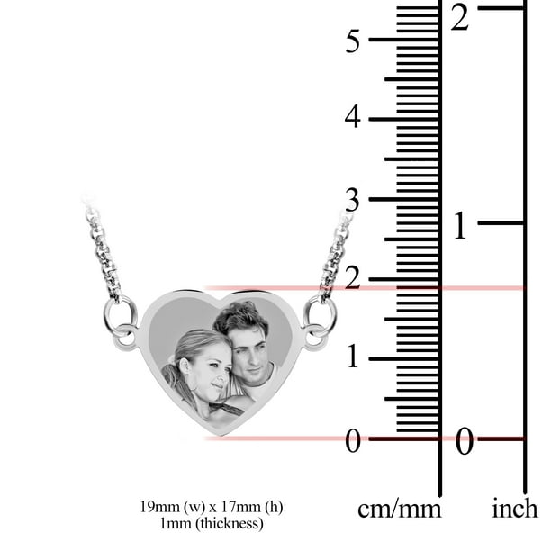 Engraved picture necklace sale walmart