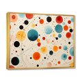 thumbnail image 2 of Designart "Orange Blue Mid Century Geometric composition I" Mid-century Floater Framed Canvas Art Print, 2 of 7