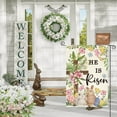 thumbnail image 5 of Darzheoy He Is Risen Easter Garden Flag 27.6x39.4 Inch Double Sided Outside, Bunnies Flowers Cross Yard Outdoor Decoration, 5 of 6