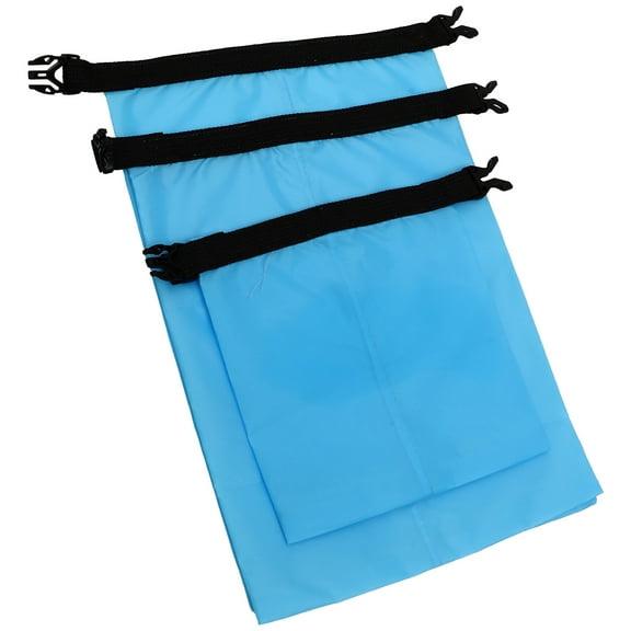 NICEXMAS 3pcs Waterproof Pouch Nylon Sky Blue for Outdoor Adventures and Boating