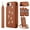 Brown, variant on Allytechgroup Wallet Case for iPhone 16e with Shoulder Strap, Slim Stand RFID Blocking PU Leather Shell with Card Holder Shockproof Protective Back Cover for iPhone 17e, Rosegold