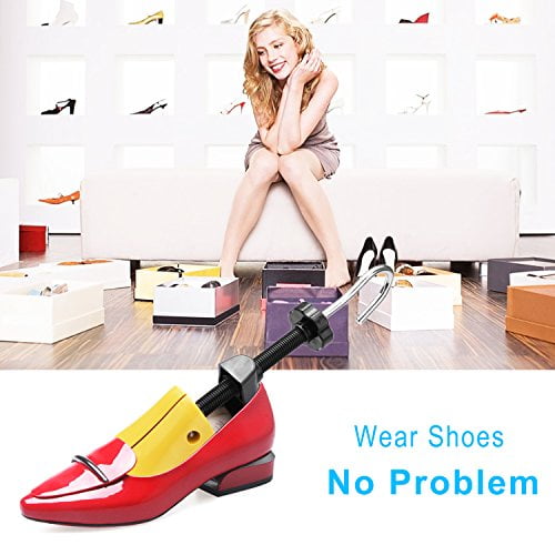 XYH Shoe Stretcher Comes with Dust-Proof Bag Pair of Plastic Shoe Stretcher,4 Way Ajustable. 