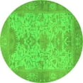 thumbnail image 1 of Ahgly Company Indoor Round Oriental Green Traditional Area Rugs, 6' Round, 1 of 4