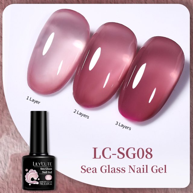 LILYCUTE-esmalte en Gel para uñas, barniz semipermanente para manicura, con LED UV, 129 colores, 7ML
