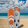 thumbnail image 4 of HELLONE Inflatable Stand Up Paddle Board, 10'6" Paddle Boards with Premium Accessories, Non-Slip EVA Deck, Ultra-Light Carry Bag Pump, SUP for Youth & Adults of All Skill Levels (Orange), 4 of 6