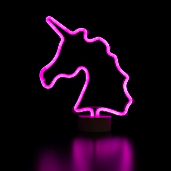 Northlight LED Unicorn Neon Table Light - 11" - Pink
