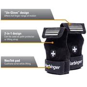 Harbinger Un-Glove BioForm Large/X-Large SpiderGrip Black Weight Lifting Straps