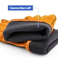 thumbnail image 2 of Welders Gauntlet Welding Gloves Cowhide Leather Fire Gauntlets Brown, 2 of 5