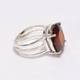 thumbnail image 2 of Natural Hessonite Garnet (Gomedh) Gemstone Ring For Woman And Men 925 Sterling Silver Ring Valentine's Day Gift January’s birthstone, 2 of 3