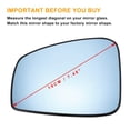 thumbnail image 3 of Unique Bargains Left Driver Side Rearview Mirror Glass Replacement Heated Blue Glass Fit for Renault Laguna 2008-2015, 3 of 6