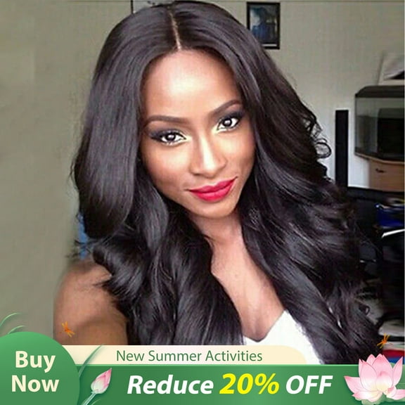 UTOURS Human Hair Wigs For Women Black Color Natural Dark Brown Curly Wavy Women Wig
