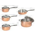 thumbnail image 2 of BergHOFF Vintage 15pc Tri-Ply Copper Cookware Set with Lids, Hammered, 2 of 9