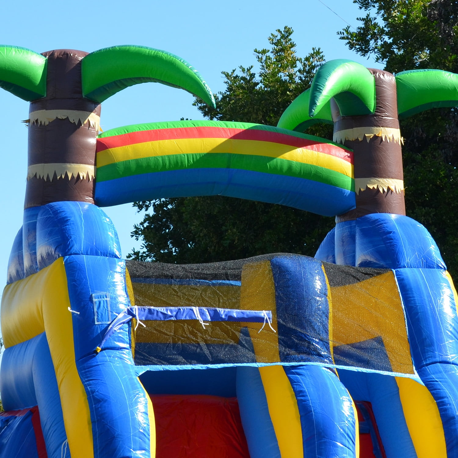 HeroKiddo 15’ Ocean Shark Commercial Grade Water Slide with Splash Pool for Kids and Adults (with Blower), Wet Dry Combo, Big Inflatable, Outdoor Indoor, Birthday Party Rental