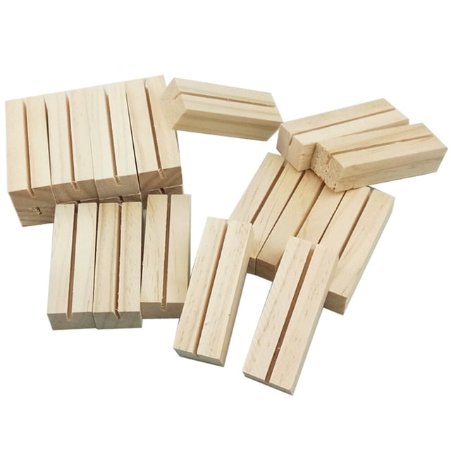 20 Pcs Support de Photo en Bois Porte-Photos Porte-Mémo Fait Main pour Réunion de Bureau Mariage