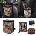 thumbnail image 4 of Renewold American Tribal Wolf Brown Car Seat Cover Full Set 15 PCS, with Steering Wheel Cover Seat Belt Strap Pad Trash Bag Mount Phone Holder Rearview Mirror Accessories Cup Holder Keychain, 4 of 7