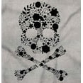 thumbnail image 2 of Flowery Skull and Crossbones Womens Fitted Plus Size Graphic Tee Brisco Brands 3X, 2 of 5