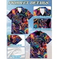thumbnail image 6 of Psychedelic Octopus Hawaiian Shirt, Colorful Hippie Octopus Aloha Shirt, Trippy Ocean Art Tropical Button Down Shirt, 6 of 8