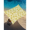 thumbnail image 2 of Sun Shade Sail 8'x10' Floral Rectangle Sun Shade Sails Canopy Waterproof Yellow Watercolor Flowers Outdoor Sunshades Sand UV Block Cover Shades Cloth for Patio Backyard Garden Deck Porch Lawn, 2 of 9